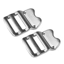 2pcs Shoulder Bag Slider Adjust Buckles Backpack Straps Webbing Aluminum Alloy