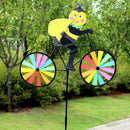 Wind Spinner Bike Home Ornament Kids Garden Funny Animal Pattern Windmill Gift