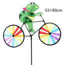 Wind Spinner Bike Home Ornament Kids Garden Funny Animal Pattern Windmill Gift