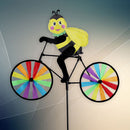 Wind Spinner Bike Home Ornament Kids Garden Funny Animal Pattern Windmill Gift