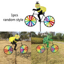 Wind Spinner Bike Home Ornament Kids Garden Funny Animal Pattern Windmill Gift