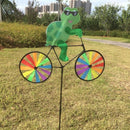 Wind Spinner Bike Home Ornament Kids Garden Funny Animal Pattern Windmill Gift