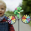 Wind Spinner Bike Home Ornament Kids Garden Funny Animal Pattern Windmill Gift
