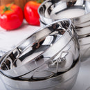 Stainless Steel Double Layer Rice Bowls Metal Insulated Soup Bowl For Kids