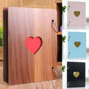 Heart Wooden Photo Album Loose-leaf Baby Growth Memory Record Book Newly