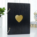 Heart Wooden Photo Album Loose-leaf Baby Growth Memory Record Book Newly