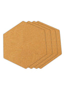 4Pcs Board Cork Tiles Soft Rubber Board Hexagonal Soft Board Cork Notice Board