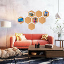 4Pcs Board Cork Tiles Soft Rubber Board Hexagonal Soft Board Cork Notice Board