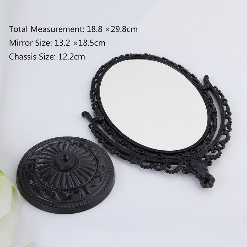 Rotating Cosmetic Princess Double Sided Desktop Makeup Standing Mirror European