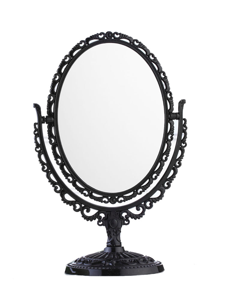 Rotating Cosmetic Princess Double Sided Desktop Makeup Standing Mirror European