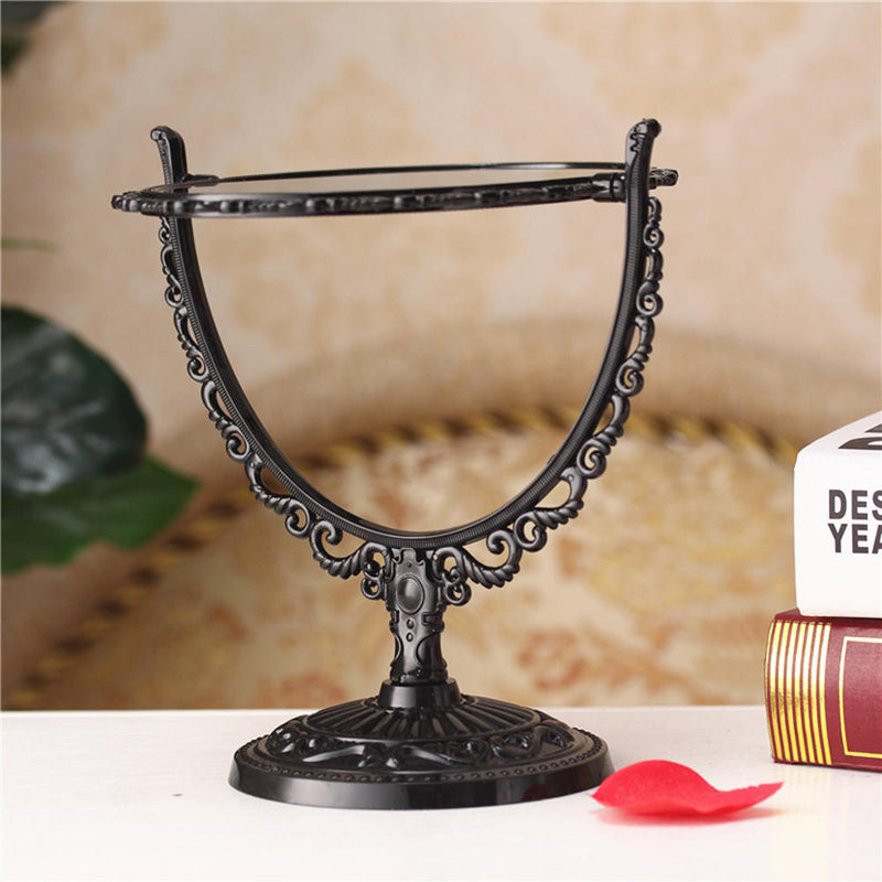 Rotating Cosmetic Princess Double Sided Desktop Makeup Standing Mirror European