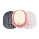 Durable Plate Tray Drain Bathroom Silicone Soap Dish Storage Holder Soapbox