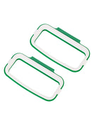 2 * Kitchen Trash Garbage Bag Hanging Rack Rubbish Holder Cupboard Storage Green