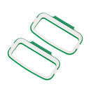 2 * Kitchen Trash Garbage Bag Hanging Rack Rubbish Holder Cupboard Storage Green