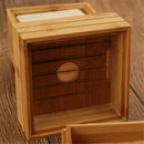 Portable Bamboo Soap Dishes Creative Manual Drain Soap Box Wooden Soap Holder