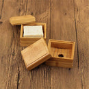 1pcs Natural Bamboo Rack Soap Dish Wooden Case Tray Holder Shower Plate Soap Box