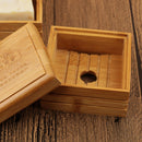 Bamboo Soap Box Storage Dish Holder Soap Plate Tray Home Bathroom Supply