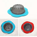 Kitchen Catcher Flower Shaped Drains Cover Hair Filter Colander Sink Strainer