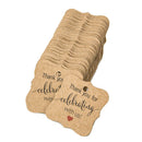 Handmade Wedding Party Jute Twine Kraft Gift Tags Thank you Hanging Label