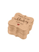 Handmade Wedding Party Jute Twine Kraft Gift Tags Thank you Hanging Label