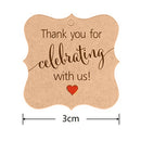 Handmade Wedding Party Jute Twine Kraft Gift Tags Thank you Hanging Label