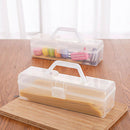 Plastic Pasta Box Noodles Container Kitchen Food Storage Jar Fresh-keeping x v