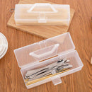 Plastic Pasta Box Noodles Container Kitchen Food Storage Jar Fresh-keeping x v