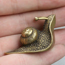 Decorated Fine Copper Collectible Old Handwork Carved Snail Statue NR