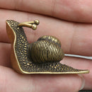 Decorated Fine Copper Collectible Old Handwork Carved Snail Statue NR