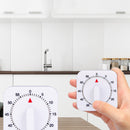 60 Minute Counting Down Alarm Clock Square Kitchen Mechanical Timer Reminder Z W