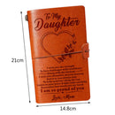 To My Daughter Love Mom Engraved Leather Journal Notebook Diary New Hot