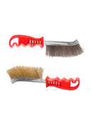 2 Pack Silverline Wire Brush Steel and Brass 250mm Paint Rust Metal Remover