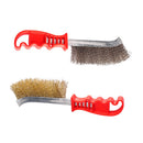 2 Pack Silverline Wire Brush Steel and Brass 250mm Paint Rust Metal Remover