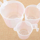 3pcs 250/500/1000ml Plastic Measuring Cup Jug Pour Spout Container Kitchen Scale