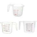 3pcs 250/500/1000ml Plastic Measuring Cup Jug Pour Spout Container Kitchen Scale