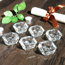 Crystal Glass Candle Holder Tabletop Candlestick Tealight Table Dinner Home