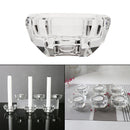 Crystal Glass Candle Holder Tabletop Candlestick Tealight Table Dinner Home