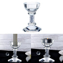 Crystal Pillar Candle Holder Tealight Candlestick Stand Wedding Table Decoration
