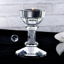 Crystal Pillar Candle Holder Tealight Candlestick Stand Wedding Table Decoration
