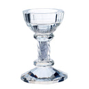 1 piece Elegant Art Glass Candle Holder Clear Crystal Pillar Classic Pretty