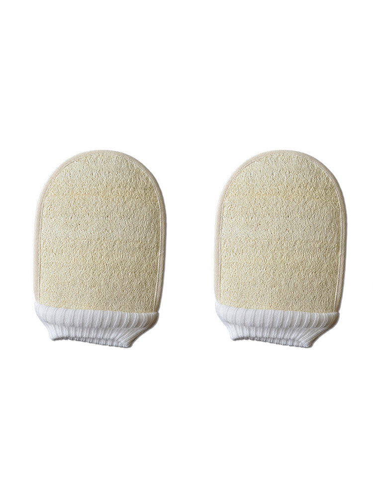 2 Pcs Shower Bath Gloves Exfoliating Loofah Body Scrubber Wash Skin Spa Massage