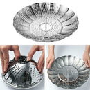 Multi-function Folding Stainless Steel Steamer Basket Shelf Practical New Hot