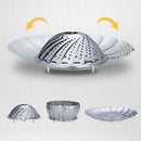 Multi-function Folding Stainless Steel Steamer Basket Shelf & Vegetable Basket