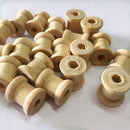 100* Wooden Empty Thread Spools DIY Reel Bobbin Sewing Tool Natural Color New