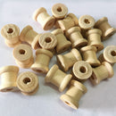 100* Wooden Empty Thread Spools DIY Reel Bobbin Sewing Tool Natural Color New