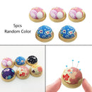 5*Wood Base Needle Pin Cushion Pillow Holder Sewing Craft Stitch Needlework New
