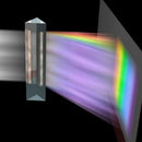 New Optical Glass Triple Triangular Prism Physics Light Experiment Refractor New