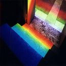 New Optical Glass Triple Triangular Prism Physics Light Experiment Refractor New