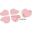 50*Heart-shaped Hanging Tag Little Pink Heart Wish Card for Proposal Evening New