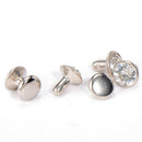 Diamante White Studs DIY Punk Rock Leathercraft Metal Rivets Spikes ewrr